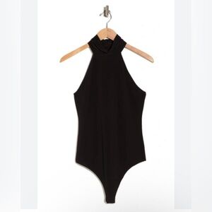 WAYF Mock Neck Sleeveless Bodysuit Black size XS